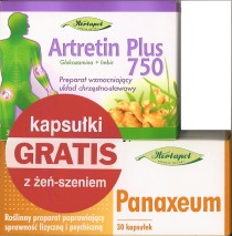 Artretin Plus 750 ( glukozamina )+ Panaxeum (żeń-szeń) GRATIS!