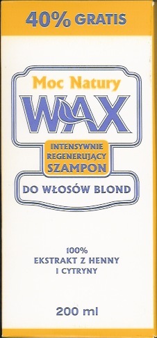 WAX regenerujący dla blondynek - zawiera ekstrakt henny